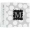 Your Letter, Monogram. Dots with Black Splat.