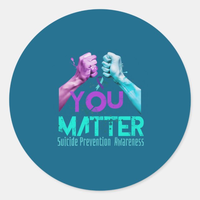 Your Life Choose To Keep On Going Suicide Preventi Classic Round Sticker (Front)