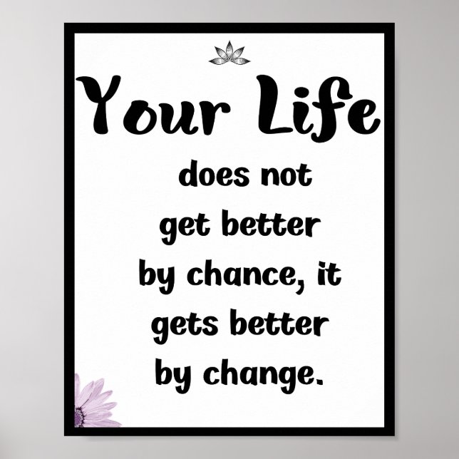 Your life does not get better by chance, it gets poster (Front)