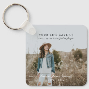 Your Life Gave Us Photo Memorial Keychain