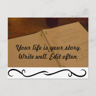 Your life is your story postcard