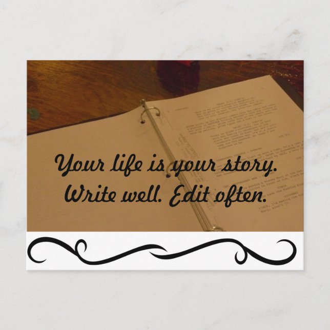 Your life is your story postcard (Front)