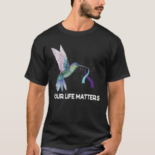 Your Life Matters Ribbon N Suicide Awareness Menta T-Shirt