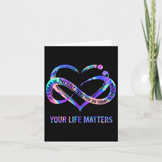 Your Life Problems Suicide Prevention Awareness  Card (Front)