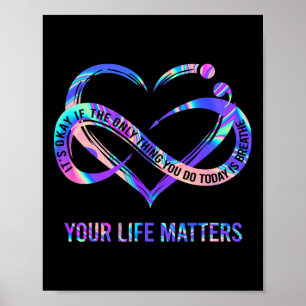 Your Life Problems Suicide Prevention Awareness  Poster