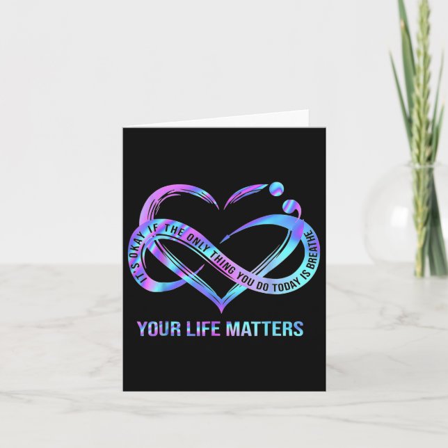 Your Life Problems Suicide Prevention Awareness St Card (Front)
