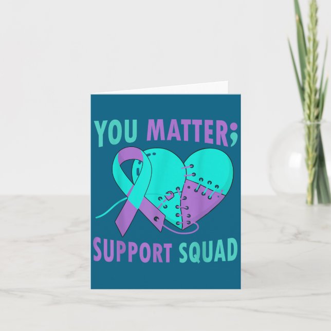 Your Life S Semicolon Suicide Prevention Awareness Card (Front)