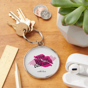 Your Lips, My Obsession– Romantic Pink Gift Keychain
