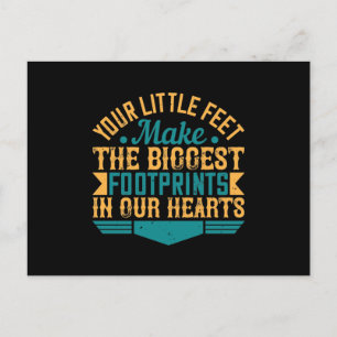 Your Little Feet, Make The Biggest Footprints In O Announcement Postcard
