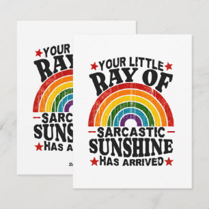 Your Little Ray Of Sarcastic Sunshine Holiday Card