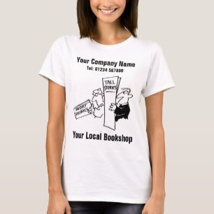 Your Local Bookshop Cartoon to Personalise T-Shirt