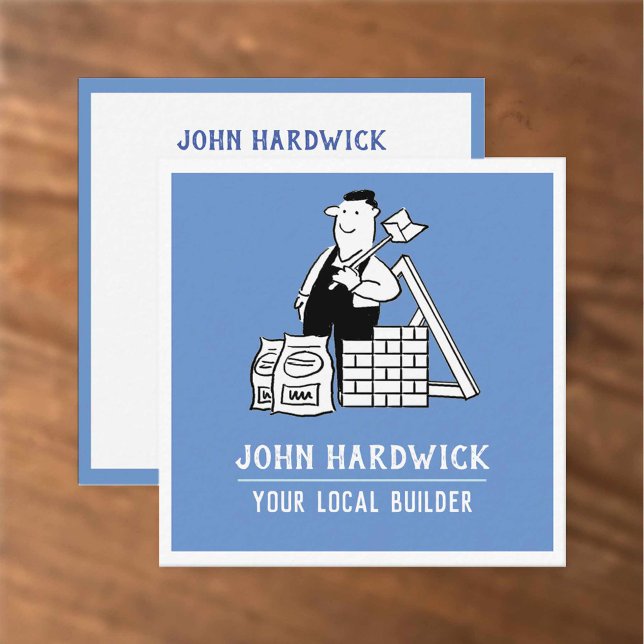Your Local Builder with Building Materials Square Business Card (Creator Uploaded)