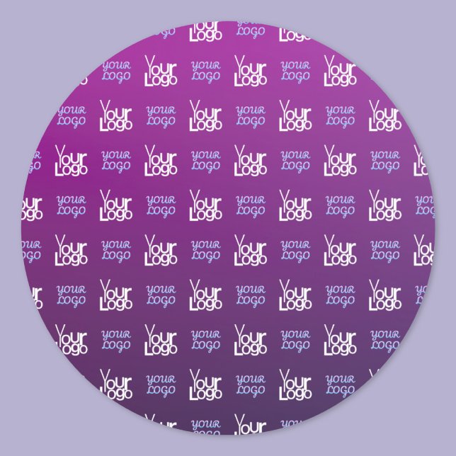 Your Logo | 2 Uploaded Images or Business Logos  Classic Round Sticker (Creator Uploaded)