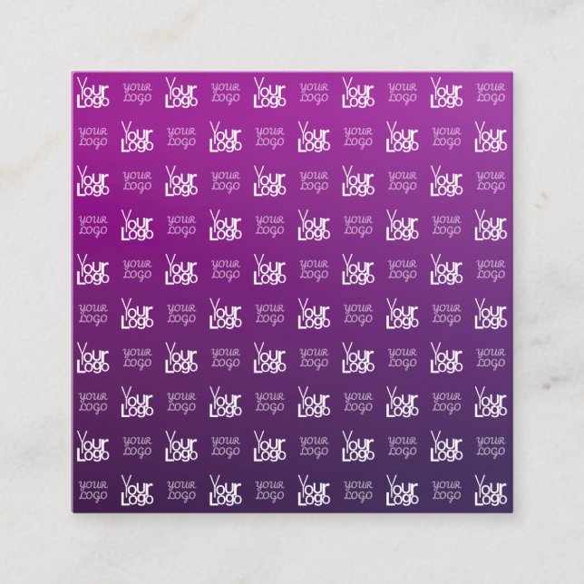 Your Logo | 2 Uploaded Images or Business Logos  Square Business Card (Front)