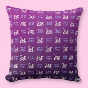 Your Logo   2 Uploaded Images or Business Logos  Throw Pillow