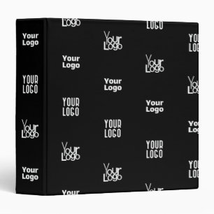 Your Logo 3 Logo Pattern Design Editable Black Binder