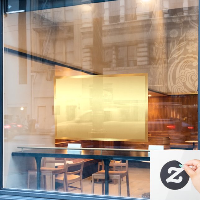 Your Logo Add QR Code Text Blank Background Large Window Cling (Cafe Window)