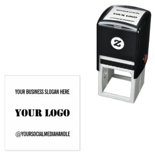 Your Logo and Cusom Text Personalized Stamp