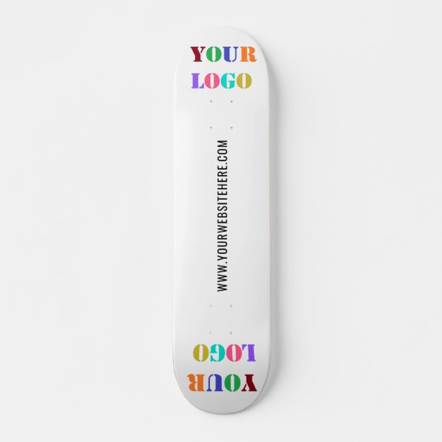Your Logo and Custom Text Personalized Skateboard (Front)