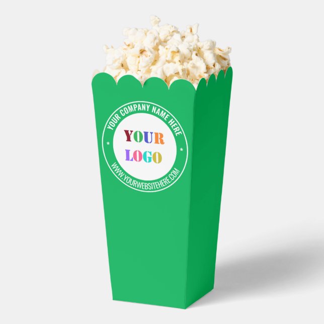 Your Logo and Custom Text Popcorn Box Choose Colou (Popped)