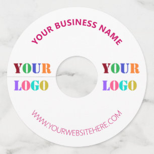 Your Logo and Custom Text Wine Glass Tag Template
