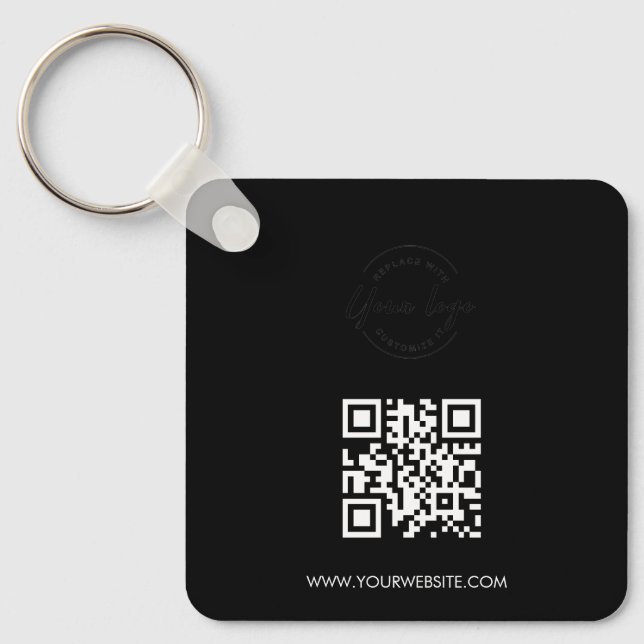 Your Logo and QR code goes here Simple  Custom  Keychain (Front)