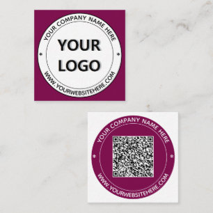 Your Logo and QR Code Stamp Business Card Template