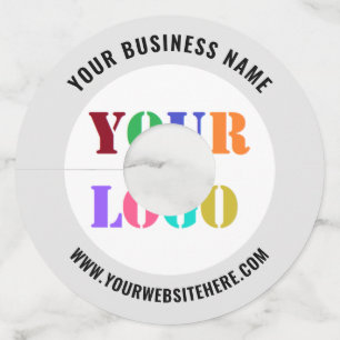 Your Logo and Text Branded Business Wine Glass Tag