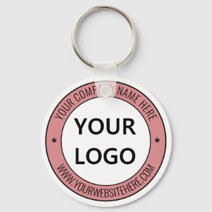 Your Logo and Text Promotional Company Keychain