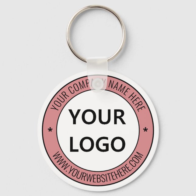 Your Logo and Text Promotional Company Keychain (Front)