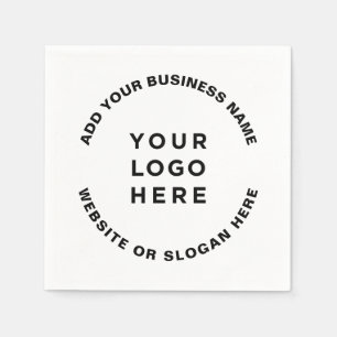Your Logo and Text Simple Professional Napkin