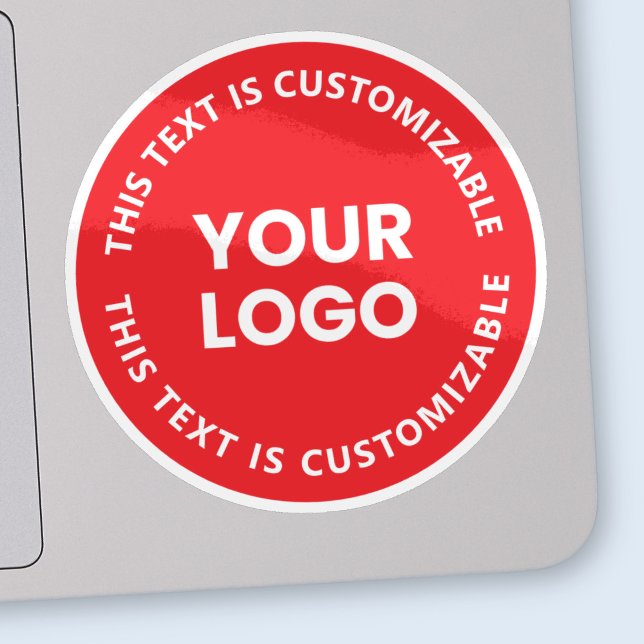 Your Logo/Any Uploaded Image & Circular Text | Red (Creator Uploaded)