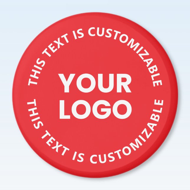 Your Logo/Any Uploaded Image & Circular Text | Red Magnet (Creator Uploaded)