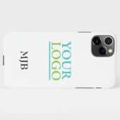 Your Logo/Art/Photo, DIY Monogram, White iPhone Case (Back Horizontal)