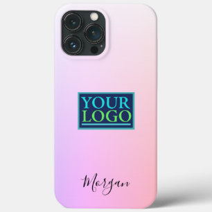 Your Logo/Art/Photo, Name, Gradient Lavender/Pink iPhone 13 Pro Max Case