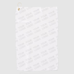 Your Logo Automatically Lightened & Repeating Golf Towel