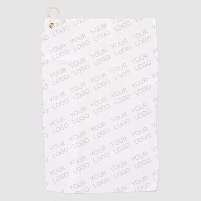 Your Logo Automatically Lightened & Repeating Golf Towel (Front)