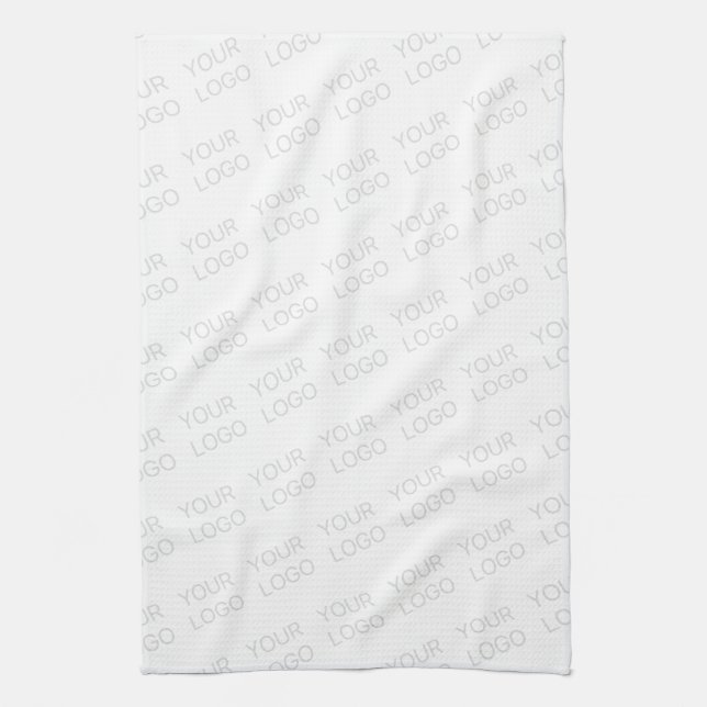 Your Logo Automatically Lightened & Repeating Kitchen Towel (Vertical)
