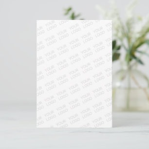 Your Logo Automatically Lightened & Repeating Thank You Card