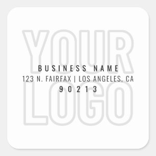 Your Logo Automatically Lighter For Background  Square Sticker