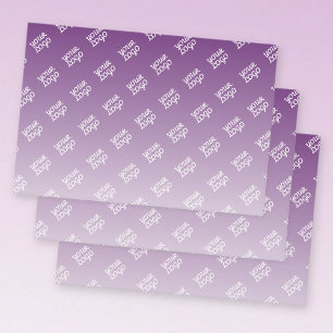Your Logo Automatically Tiled Editable Purple Wrapping Paper Sheet