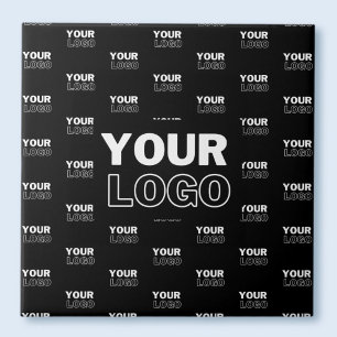 Your Logo & Background Repeating Logo   Black Tile