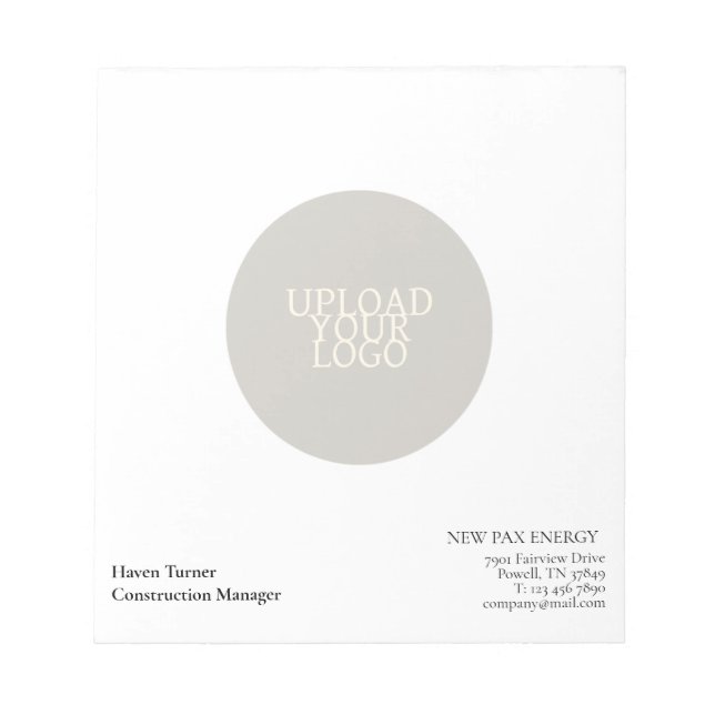 Your logo Becomes A Watermark Notepad (Front)