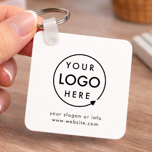 Your Logo   Business Corporate Modern Minimalist Keychain