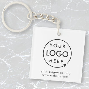 Your Logo   Business Corporate Modern Minimalist Keychain