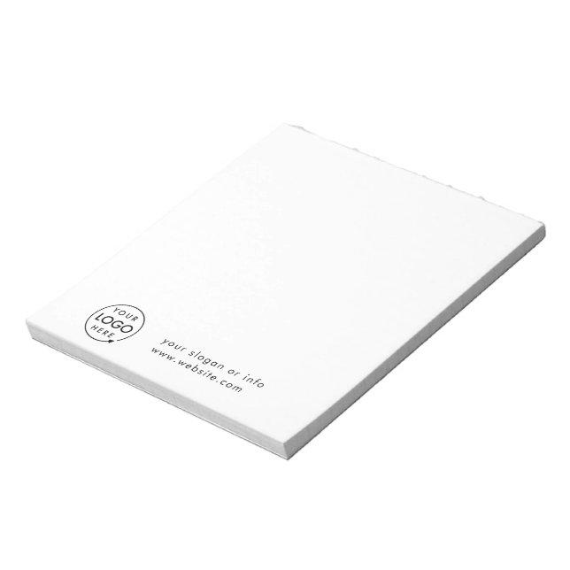 Your Logo | Business Corporate Modern Minimalist Notepad (Rotated)