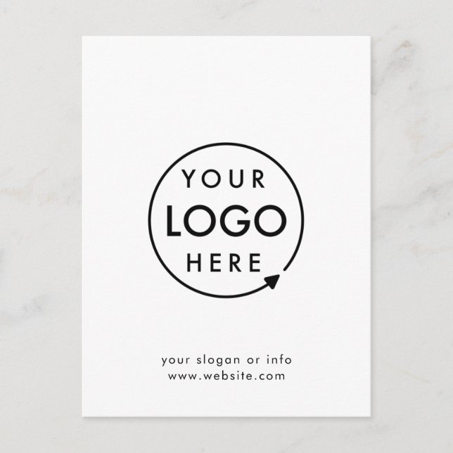 Your Logo | Business Corporate Modern Minimalist Postcard (Front)