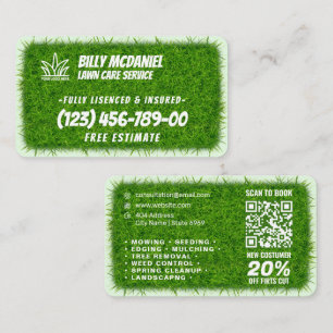Your Logo Business   Lawn Care Service Card