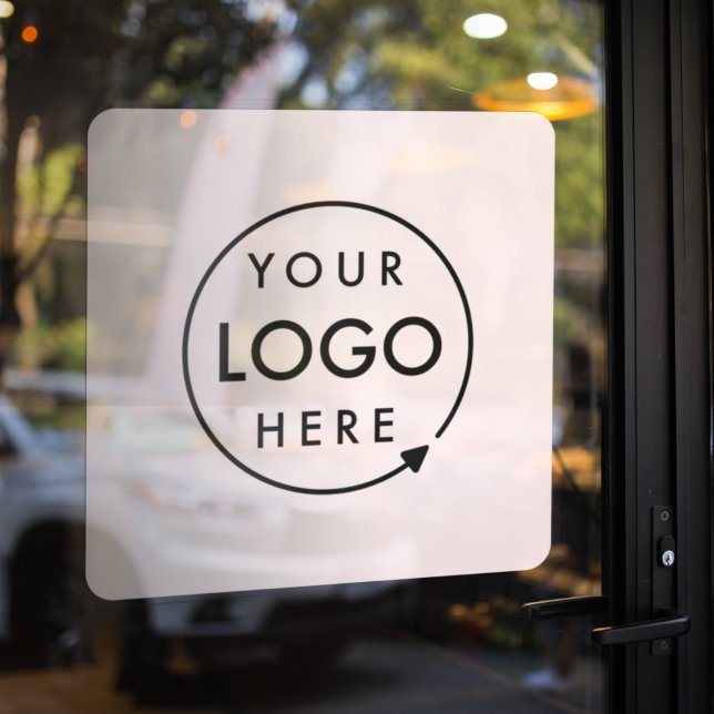 Your Logo | Business Logo Blush Pink Feminine Window Cling (Creator Uploaded)