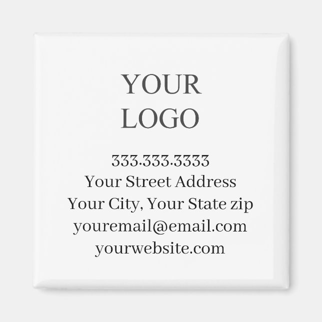 Your Logo Business  Magnet (Front)